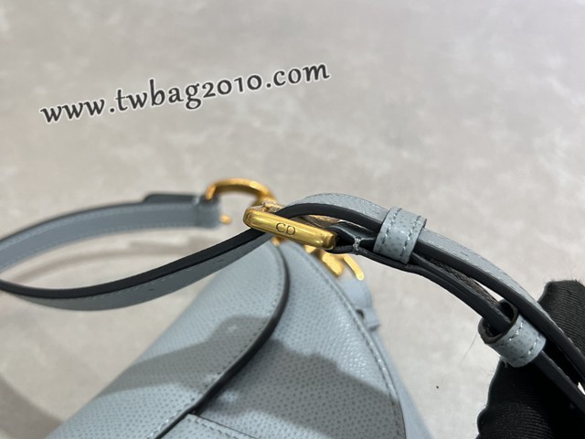 Dior专柜经典马鞍包迪奥高仿原单雾霾蓝小号马鞍包腋下肩背包 djfk1638
